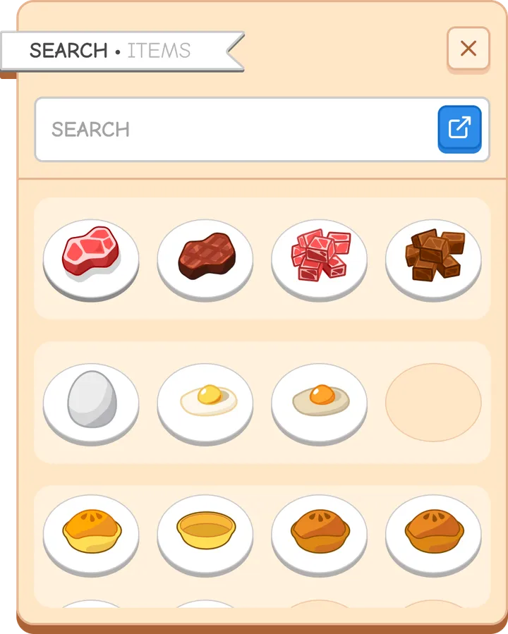 Hi-fi: search the item library